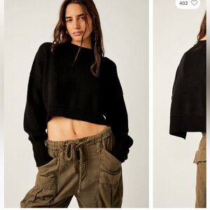Free People Easy Street Crop Pullover